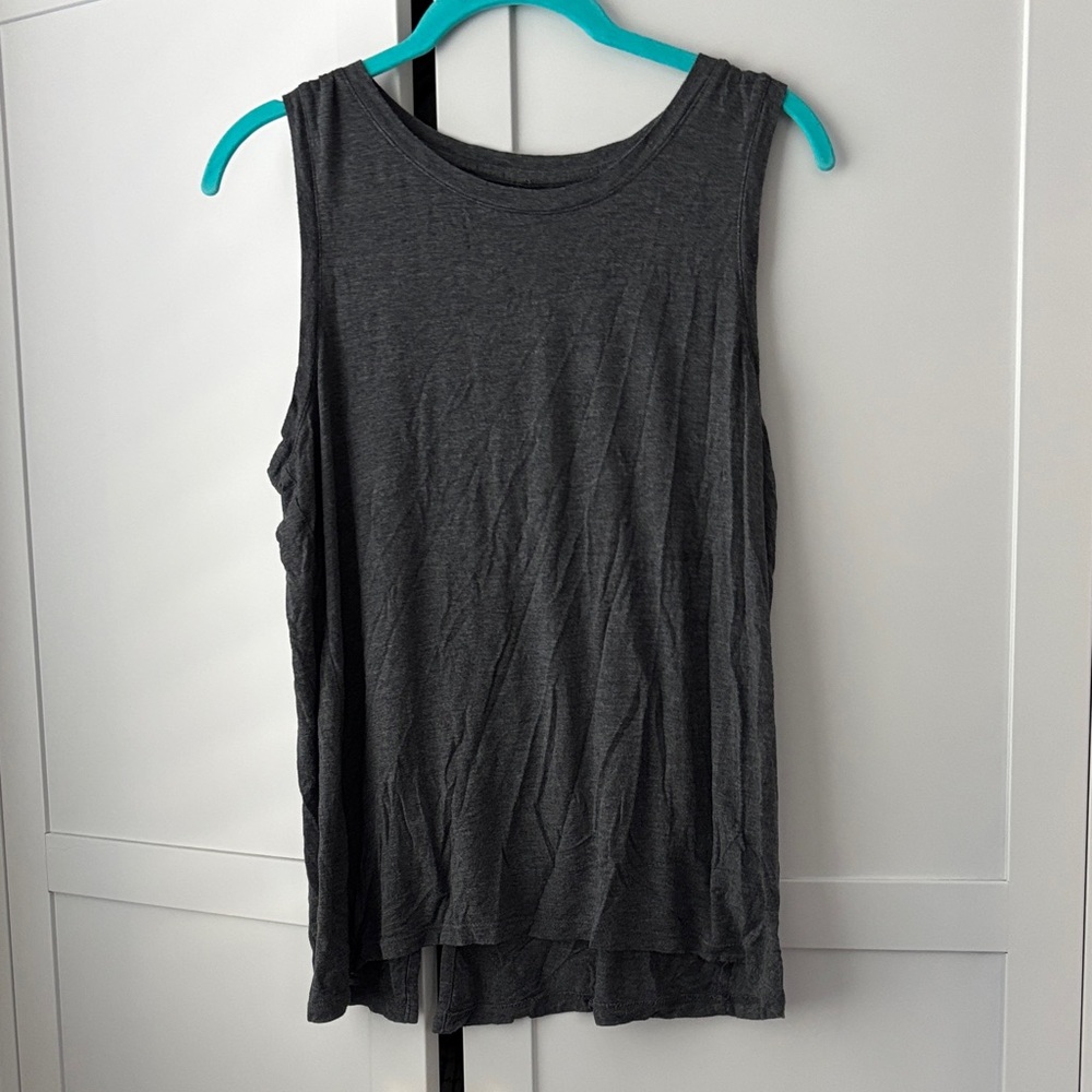 Halogen Dark Gray Sleeveless Tank Top